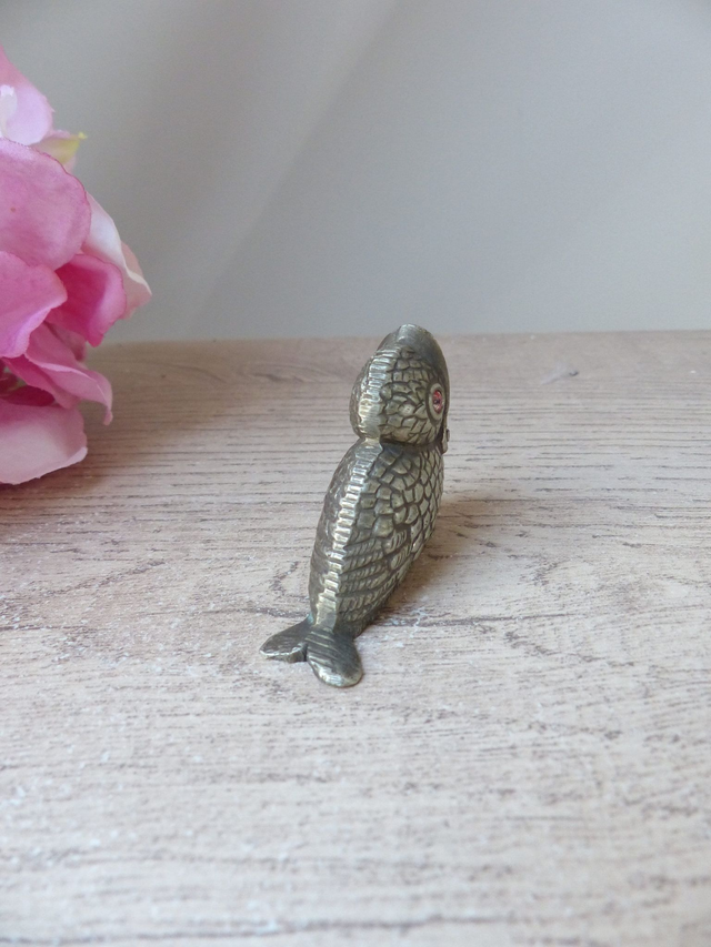 Cendrier miniature oiseau en laiton, cendrier de poche moineau, cendrier oiseau cadeau fumeur, collection petits animaux, oisillon en laiton