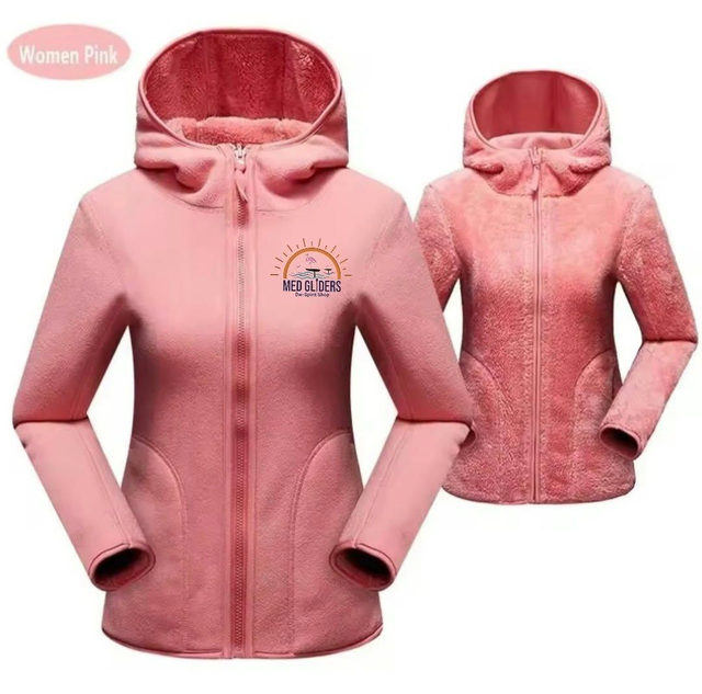 Veste à capuche réversible femme, Rose, Med'gliders