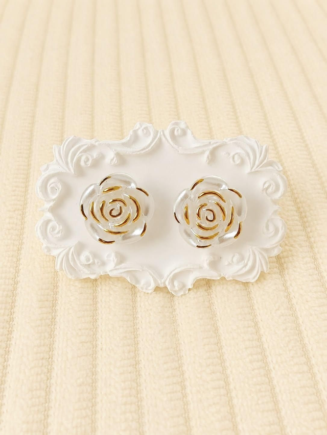 Boucles d’oreilles fleurs nacrées