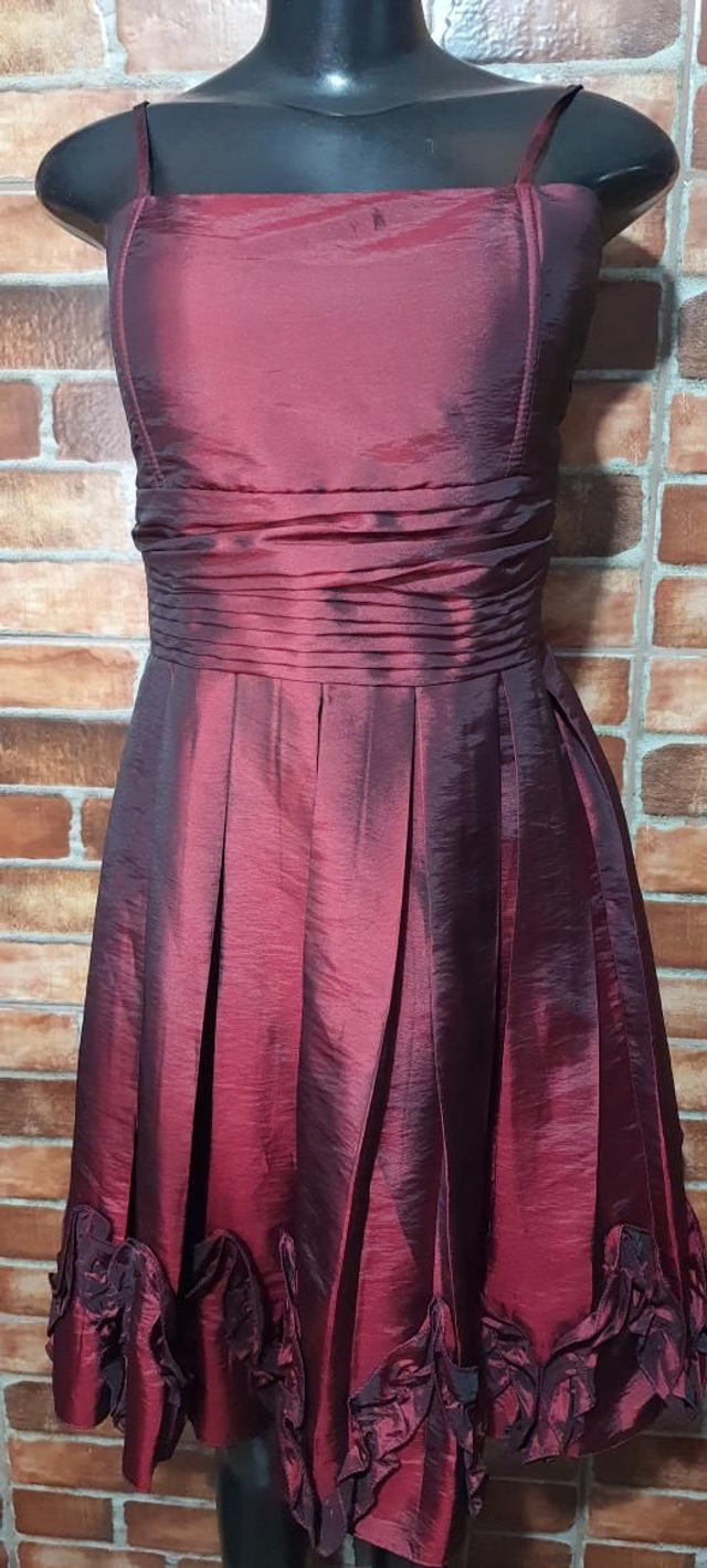 Vestido Cetim Fosco Vinho.T/G