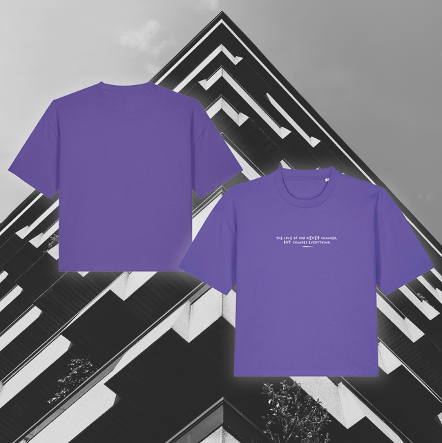 BACK SOON!! - CHANGES EVERYTHING WOMENS TEE DEEP PURPLE 