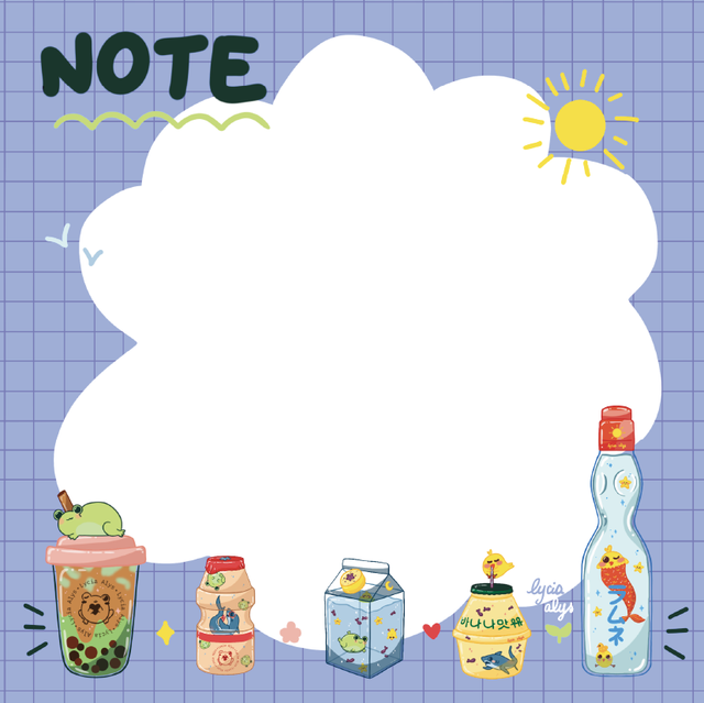 Memo pad - boissons asiatiques