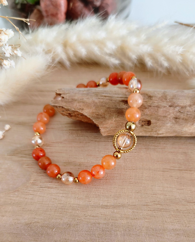 A Bracelet "Élan" Aventurine orange