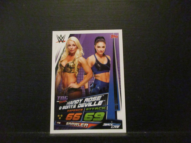 Mandy Rose &amp; Sonya Deville - Tag Team Slam Attax Universe Original Trading Card #178