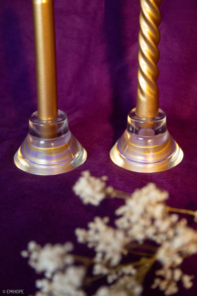 DUO BOUGEOIRS DORÉS