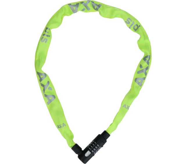 AXA Kettenschloss Newton Code+ 100, neongelb