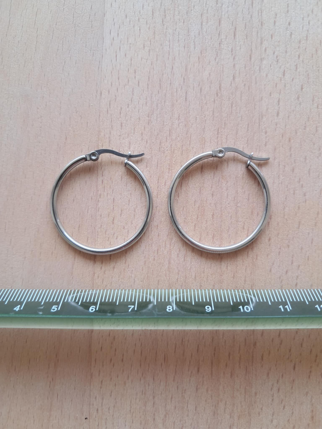 Créoles argentées maxi 30mm