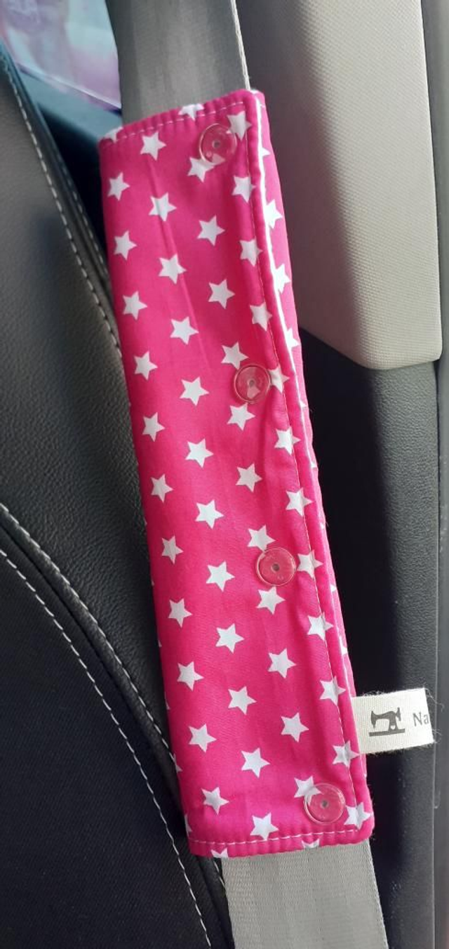 Protège ceinture sécurité Étoile Rose