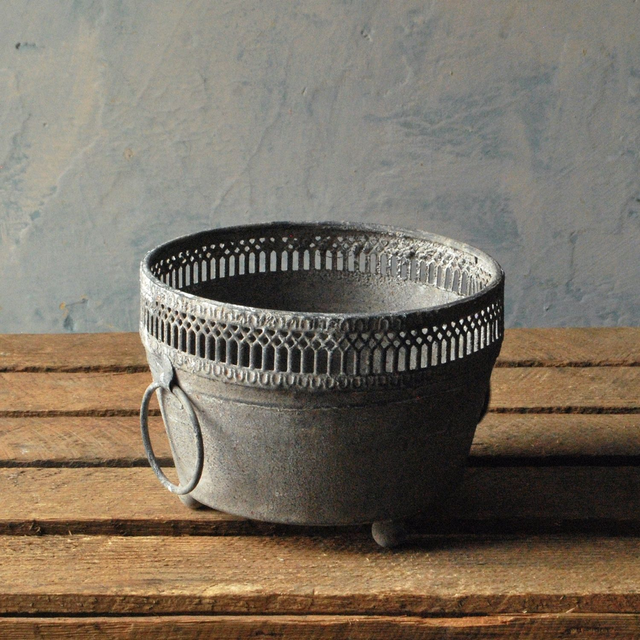 Zinc Footed Planter