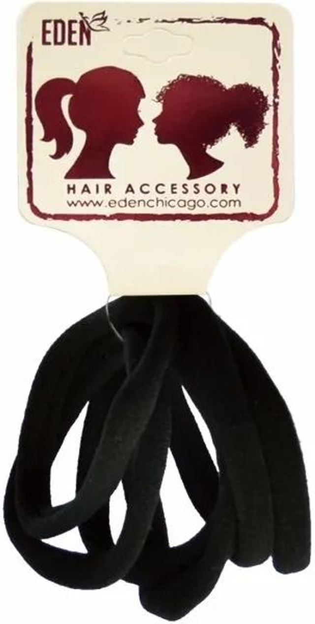 EDEN: NYLON PONYTAIL HOLDER 20CM - BLACK (64201)