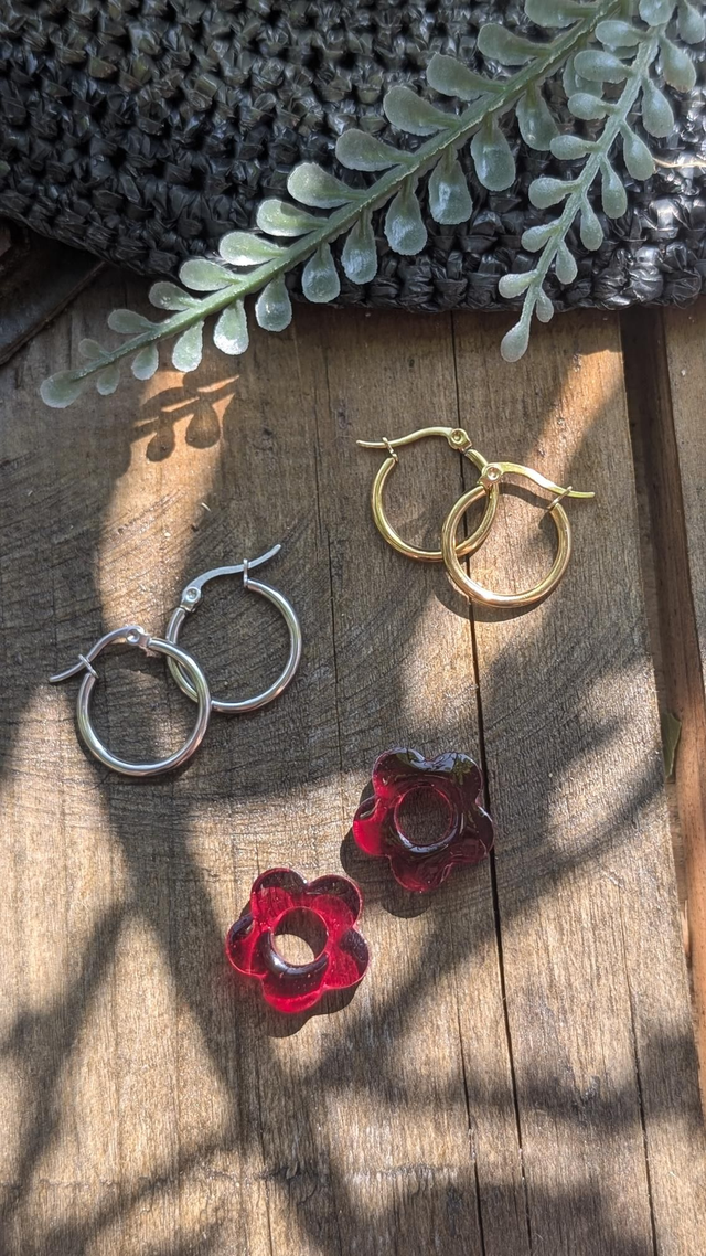 Boucles d'oreilles fleurs 