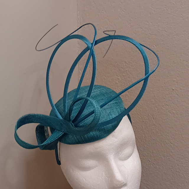 Sadie teal headpiece 