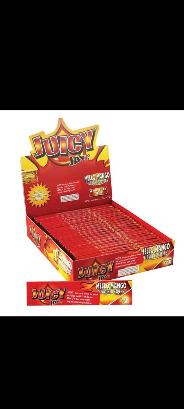 Juicy Jay kingsize Mello Mango rolling papers 

