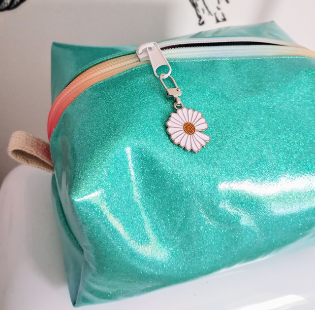 A - Trousse vanity paillettes BLEU LAGON