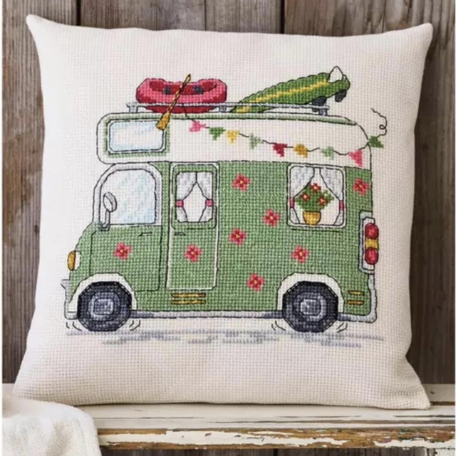 Permin Camper Cushion Counted Cross Stitch Kit 