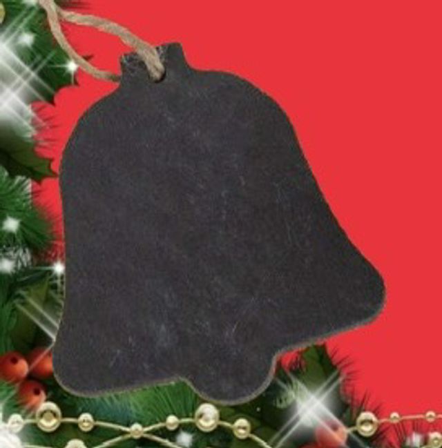 Festive Slate Bell Personalised Decoration 