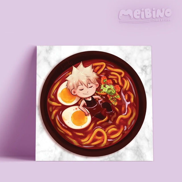 print - spicy ramen - bakugou