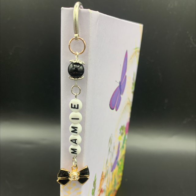 Marque-page Mamie, noir et blanc 