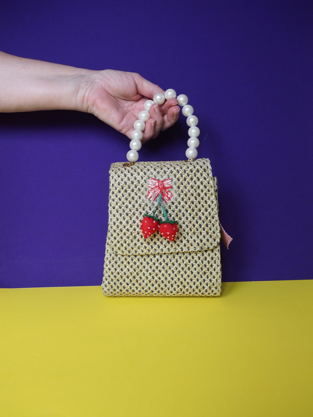 Strawberry Straw Handbag