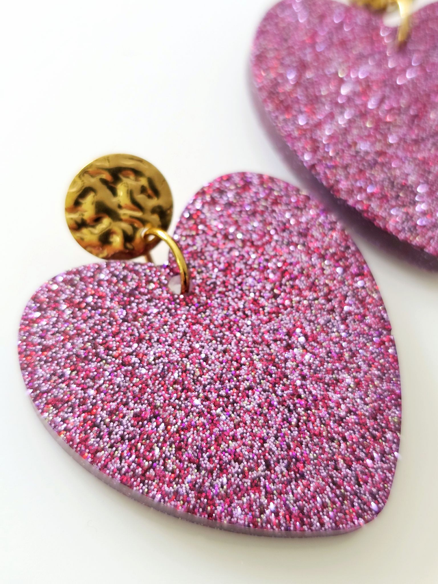 KISS'KISS violet aux paillettes mauves & framboises 