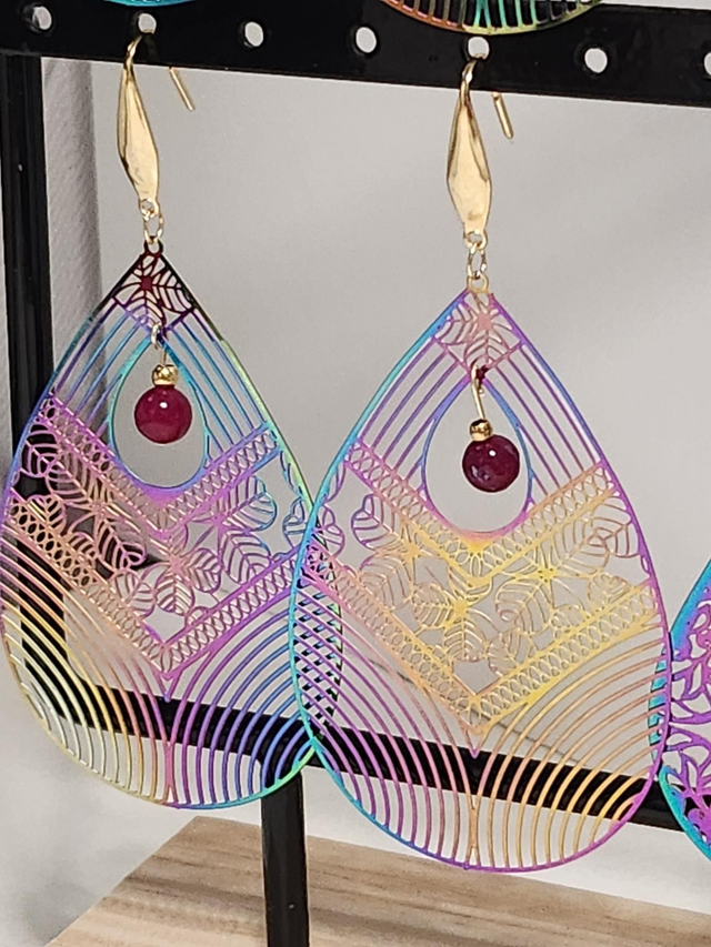 Boucle d’oreille pétrole 