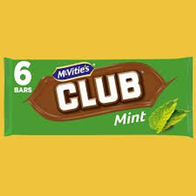McVitie's Club Mint 6x132g