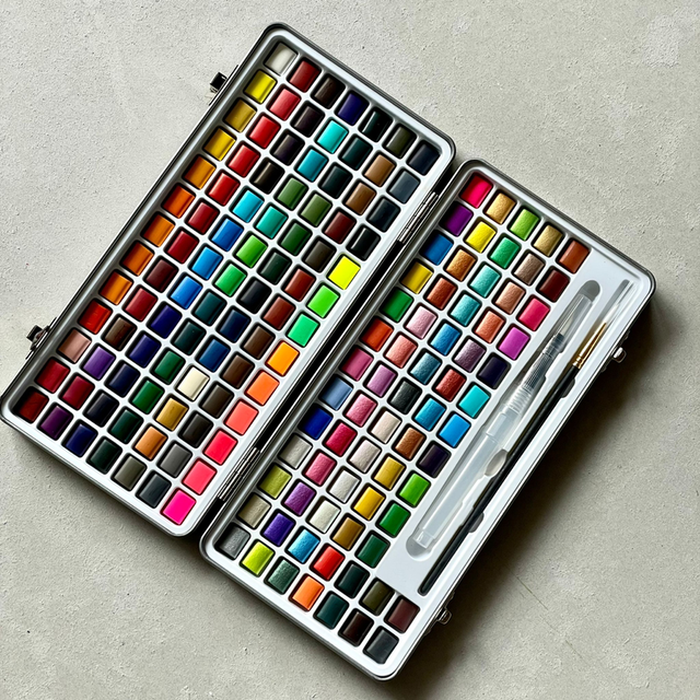 Aquarell Farbkasten XL 160er inkl. Wassertankpinsel