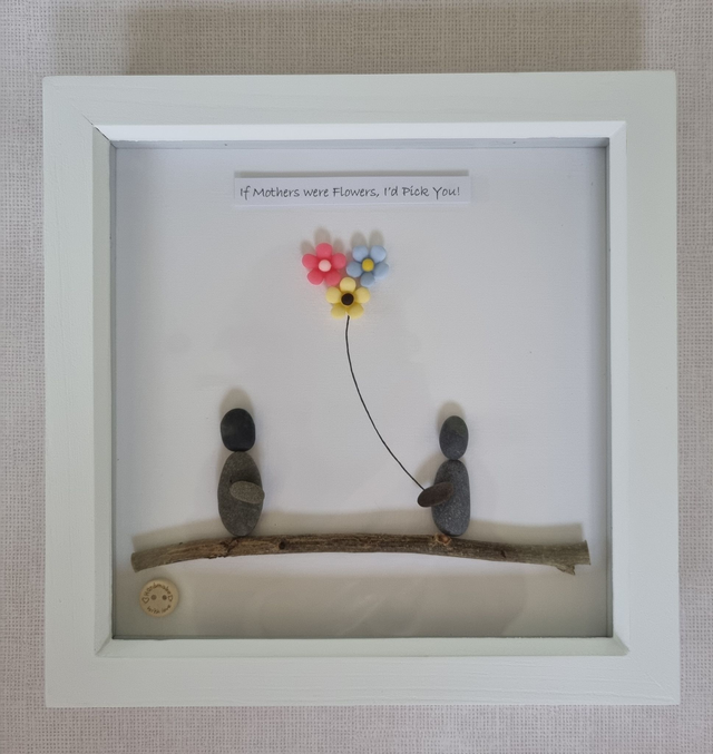 Irish, Hand crafted. Personalised Pebble Art Picture for Mother, Sister, Daughter or Friend