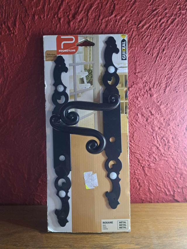 Jeu de clenche de portes noir