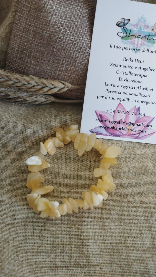 Bracciale unisex chips quarzo citrino