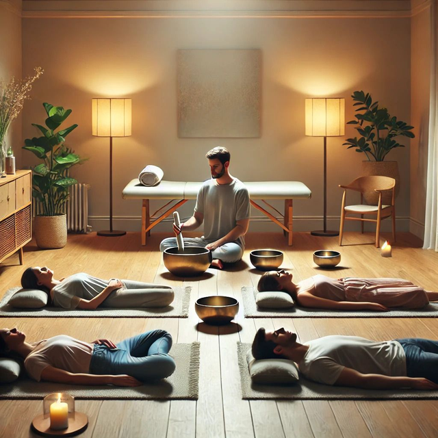 Bain sonore aux bols tibétains et Gongs en groupe