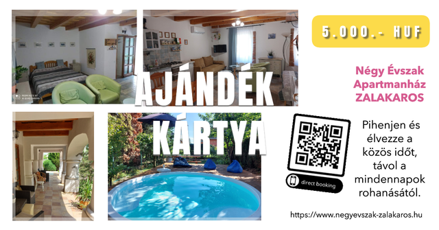 Ajándékkártya 2. Studio apartman