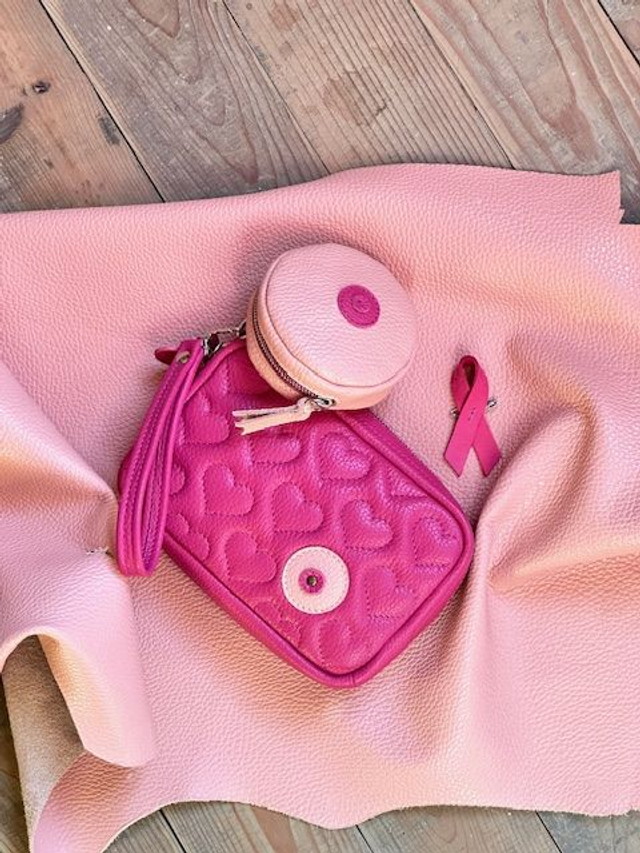 Pochette matelassée Octobre Rose