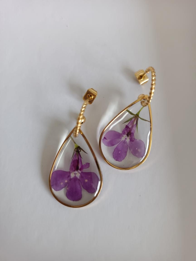 Modèle unique - Fleurs séchées violette 