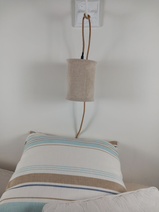 Abat-jour lampe baladeuse en chanvre   (Ø15 cm) . 