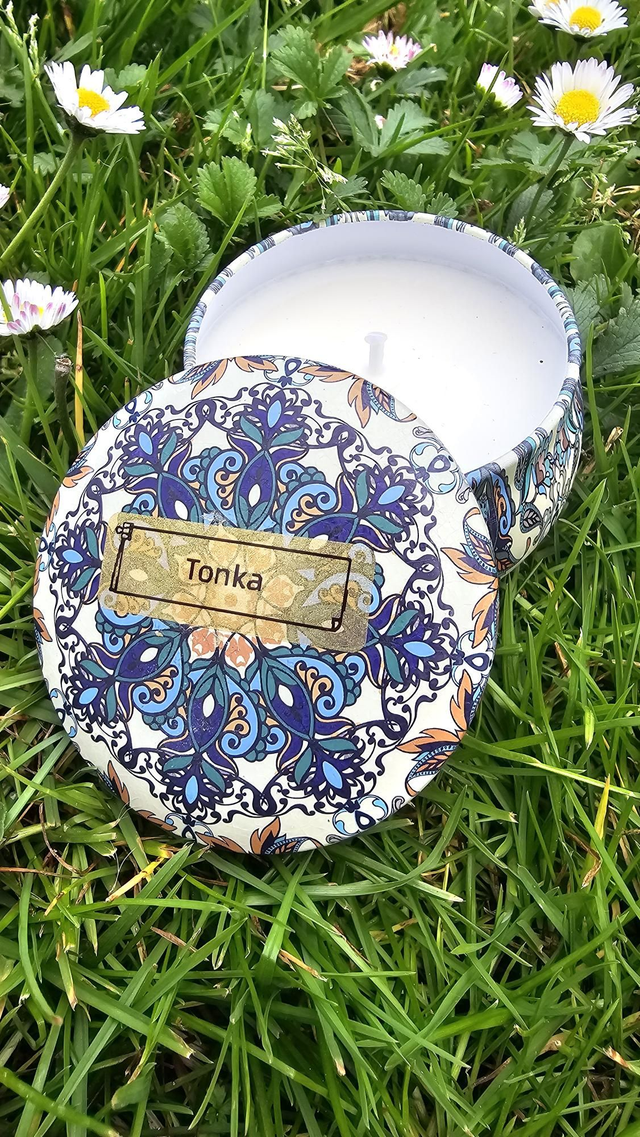 Boite  bohème  motif aléatoire  senteur  Tonka