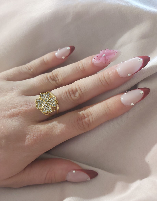 Bague anti stress trèfle