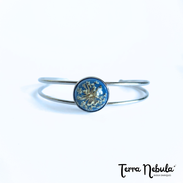 Bracelet fleuri Patience (bleu) | BR13 | Ombelles
