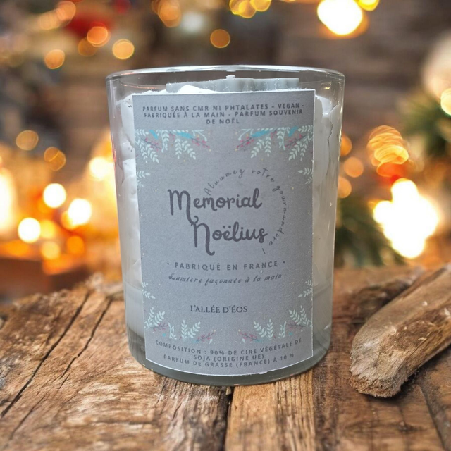 Bougie gourmande Memorial Noëlius - Parfum Souvenir de Noël
