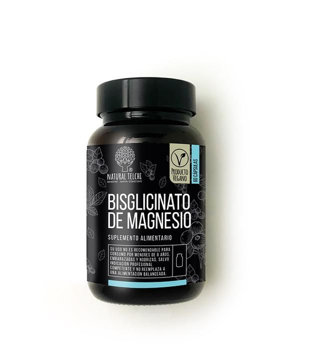 Bisglicinato de Magnesio Natural Telchi 60 Cápsulas Vegetales – Alta Absorción y Sueño Reparador