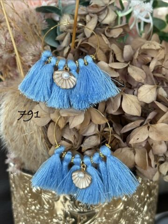 💙 Boucles d’oreilles &quot;Blue Breeze&quot;  - Ref : 791