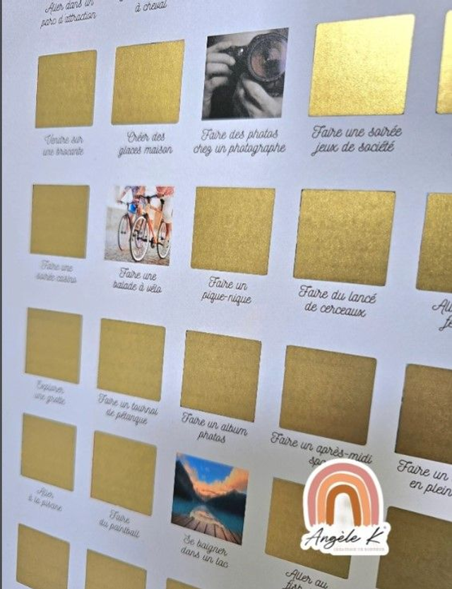 Poster &quot;personnalisé&quot; 50 activités à gratter 
