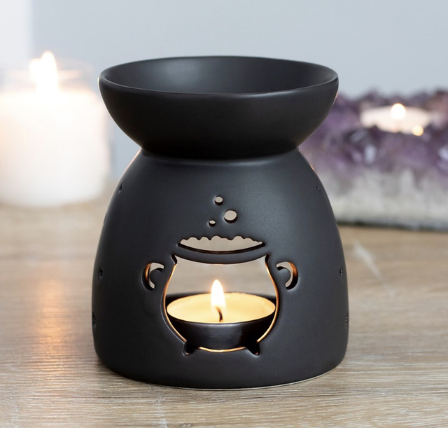 Black Cauldron Ceramic Oil &amp; Wax Burner