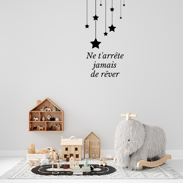 Sticker &quot;Ne t&#039;arrête jamais de rêver&quot;