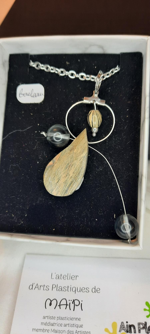 Collier bouleau gris bonhomme