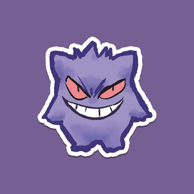 Gengar vinyl sticker