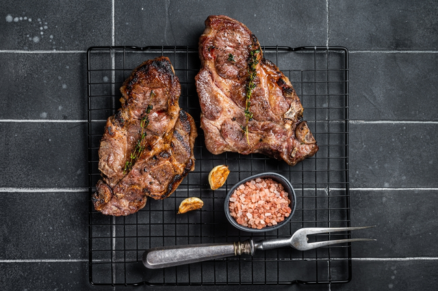 Pork Rib Eye Steaks in BBQ Glaze (£18.69 per Kg)