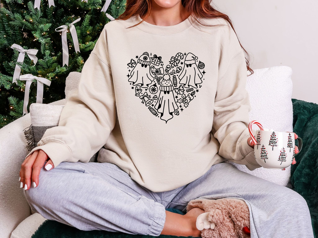 Christmas Ghost Heart