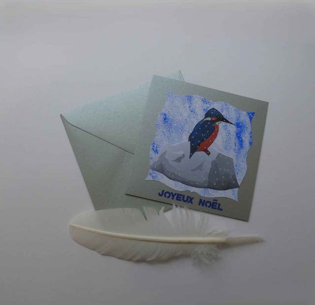 Joli martin-pêcheur de Noël