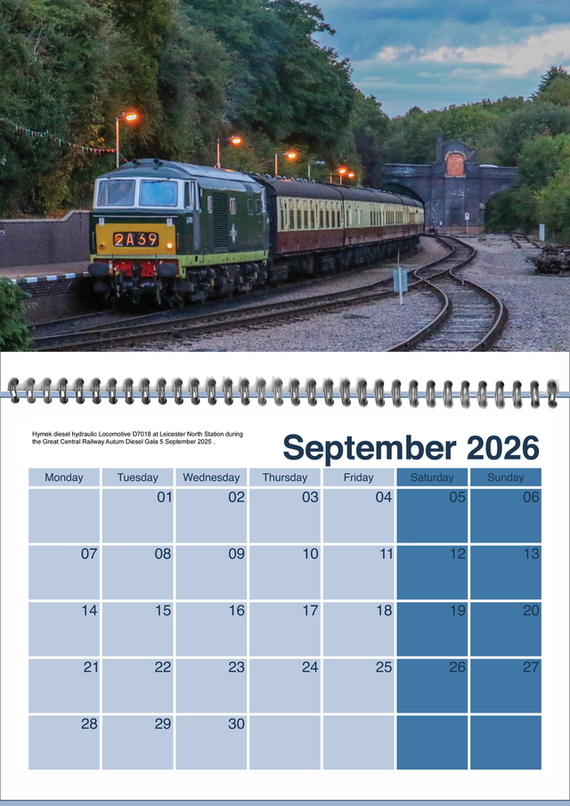 2026 Railway Calendar by Clive Stapleton